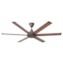 Big Ass Fans Bison 72" Smart Cross Bolt Mount 6 Blade Indoor / Covered Outdoor Ceiling Fan with Remote Control Oil Rubbed Bronze