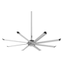 Big Ass Fans Essence 8 Ft 8 Blade Commercial / Industrial HVLS Ceiling Fan Silver / Black