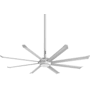 Big Ass Fans Essence 8 Ft 8 Blade Commercial / Industrial HVLS Ceiling Fan Silver / White