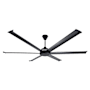 Big Ass Fans Mammoth 84" Cross Bolt Mount 6 Blade Indoor / Covered Outdoor Smart LED Ceiling Fan with Remote Control Black