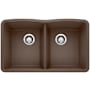 Blanco Diamond 32" Undermount Double Basin SILGRANIT Kitchen Sink Cafe Brown