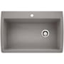Blanco Diamond 33-1/2" Dual Mount Single Basin SILGRANIT Kitchen Sink Metallic Gray