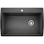 Blanco Diamond 33-1/2" Dual Mount Single Basin SILGRANIT Kitchen Sink Anthracite