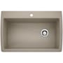 Blanco Diamond 33-1/2" Dual Mount Single Basin SILGRANIT Kitchen Sink Truffle