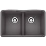 Blanco Diamond 32" Undermount Double Basin SILGRANIT Kitchen Sink Cinder