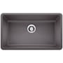 Blanco Precis 32" Undermount Single Basin SILGRANIT Kitchen Sink Cinder