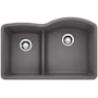 Blanco Diamond 32" Undermount Double Basin SILGRANIT Kitchen Sink Cinder