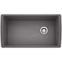 Blanco Diamond 33-1/2" Undermount Single Basin SILGRANIT Kitchen Sink - Less Undermount Clips 440851 Cinder