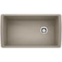 Blanco Diamond 33-1/2" Undermount Single Basin SILGRANIT Kitchen Sink - Less Undermount Clips 440851 Truffle