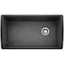 Blanco Diamond 33-1/2" Undermount Single Basin SILGRANIT Kitchen Sink - Less Undermount Clips 440851 Anthracite