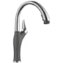 Blanco Artona 1.5 GPM Single Hole Pull Down Kitchen Faucet Stainless Steel / Cinder