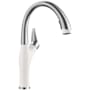 Blanco Artona 1.5 GPM Single Hole Pull Down Kitchen Faucet Stainless Steel / White