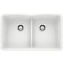Blanco Diamond 32" Undermount Double Basin SILGRANIT Low Divide Kitchen Sink White