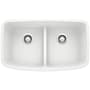 Blanco Valea 32" Undermount Double Basin SILGRANIT Kitchen Sink White