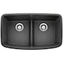 Blanco Valea 32" Undermount Double Basin SILGRANIT Kitchen Sink Anthracite