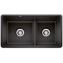 Blanco Precis 33" Undermount Double Basin SILGRANIT Kitchen Sink Anthracite