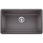 Blanco Precis 30" Undermount Single Basin SILGRANIT Kitchen Sink Cinder