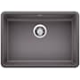 Blanco Precis 25" Undermount Single Basin SILGRANIT Kitchen Sink Cinder