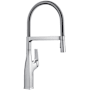 Blanco Rivana Semi-Pro 1.5 GPM Single Hole Pre-Rinse Pull Out Kitchen Faucet Polished Chrome