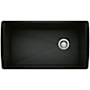 Blanco Diamond 33-1/2" Undermount Single Basin SILGRANIT Kitchen Sink - Less Undermount Clips 440851 Coal Black