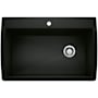 Blanco Diamond 33-1/2" Dual Mount Single Basin SILGRANIT Kitchen Sink Coal Black