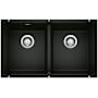 Blanco Precis 29-3/4" Undermount Double Basin SILGRANIT Kitchen Sink Coal Black
