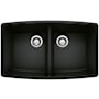 Blanco Performa 33" Undermount Double Basin SILGRANIT Kitchen Sink Coal Black