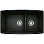 Blanco Performa 33" Undermount Double Basin SILGRANIT Kitchen Sink Coal Black