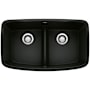 Blanco Valea 32" Undermount Double Basin SILGRANIT Kitchen Sink Coal Black