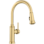 Blanco Empressa 1.5 GPM Single Hole Pull Down Kitchen Faucet Satin Gold