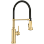 Blanco Empressa Semi-Pro 1.5 GPM Single Hole Pre-Rinse Pull Down Kitchen Faucet Satin Gold