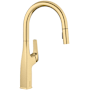 Blanco Rivana 1.5 GPM Single Hole Pull Down Kitchen Faucet Satin Gold