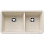 Blanco Precis 33" Undermount Double Basin SILGRANIT Kitchen Sink Soft White