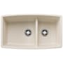 Blanco Performa 33" Undermount Double Basin SILGRANIT Kitchen Sink Soft White