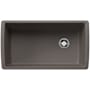 Blanco Diamond 33-1/2" Undermount Single Basin SILGRANIT Kitchen Sink - Less Undermount Clips 440851 Volcano Gray