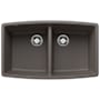 Blanco Performa 33" Undermount Double Basin SILGRANIT Kitchen Sink Volcano Gray
