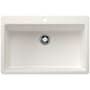 Blanco Liven 33" Drop-In/Undermount Super Single Basin SILGRANIT Kitchen Sink White