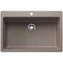 Blanco Liven 33" Drop-In/Undermount Super Single Basin SILGRANIT Kitchen Sink Truffle