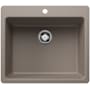 Blanco Liven 25" Drop-In/Undermount Single Basin SILGRANIT Kitchen Sink Truffle