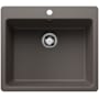Blanco Liven 25" Drop-In/Undermount Single Basin SILGRANIT Kitchen Sink Volcano Gray