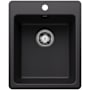 Blanco Liven 16-3/4" Drop-In/Undermount Single Basin SILGRANIT Bar Sink Coal Black