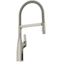 Blanco Rivana Semi-Pro 1.5 GPM Single Hole Pre-Rinse Pull Out Kitchen Faucet Satin Platinum