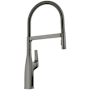 Blanco Rivana Semi-Pro 1.5 GPM Single Hole Pre-Rinse Pull Out Kitchen Faucet Satin Dark Steel