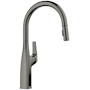 Blanco Rivana 1.5 GPM Single Hole Pull Down Kitchen Faucet Satin Dark Steel