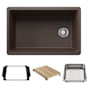 Blanco Inteos 30" Undermount Single Basin Granite Composite Kitchen Sink with Colander and Cutting Board Cafe