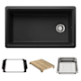 Blanco Inteos 33" Undermount Single Basin Granite Composite Kitchen Sink with Colander and Cutting Board Anthracite