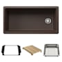Blanco Inteos 39" Undermount Single Basin Granite Composite Kitchen Sink with Colander and Cutting Board Cafe