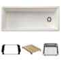 Blanco Inteos 45" Undermount Single Basin Granite Composite Kitchen Sink with Colander and Cutting Board White