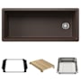 Blanco Inteos 45" Undermount Single Basin Granite Composite Kitchen Sink with Colander and Cutting Board Cafe