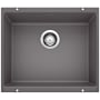 Blanco Precis 20-7/8" Undermount Single Basin SILGRANIT Kitchen Sink Cinder
